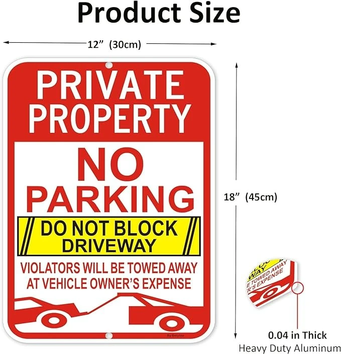 No Parking Private Property Sign No Parking Private Property Sign