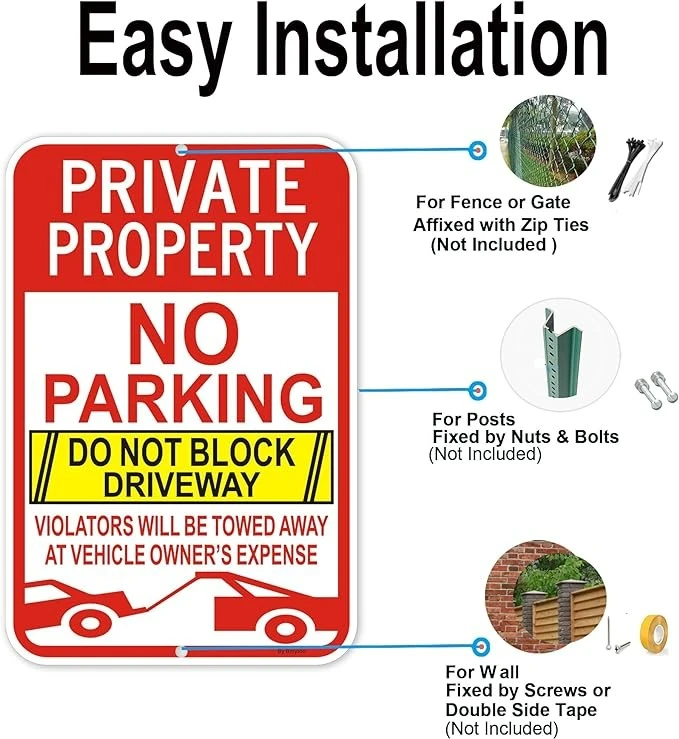 No Parking Private Property Sign No Parking Private Property Sign